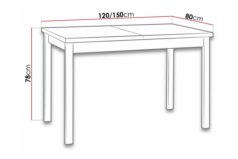 Patrickswell Matbord 80 cm - Svart - Möbler - Bord & matgrupper - Matbord & köksbord
