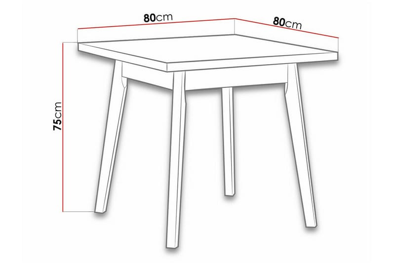Patrickswell Matbord 80 cm - Svart - Möbler - Bord & matgrupper - Matbord & köksbord