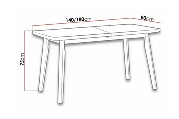 Patrickswell Matbord 80 cm - Vit - Möbler - Bord & matgrupper - Matbord & köksbord