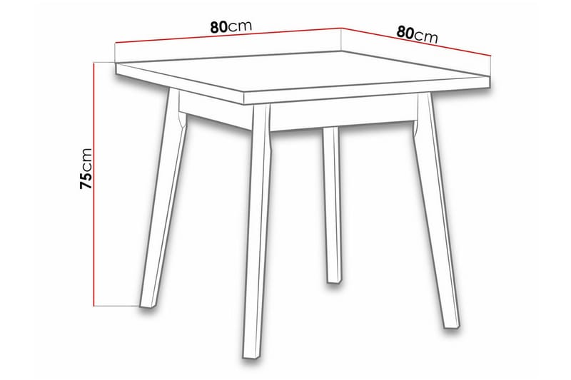 Patrickswell Matbord 80 cm - Vit - Möbler - Bord & matgrupper - Matbord & köksbord