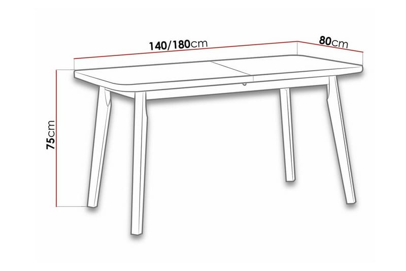 Patrickswell Matbord 80 cm - Vit - Möbler - Bord & matgrupper - Matbord & köksbord