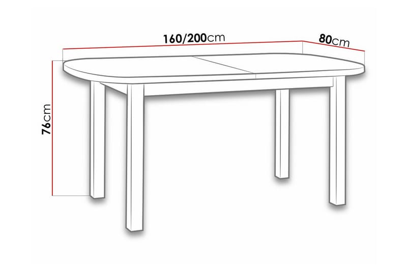 Patrickswell Utdragbart Ovalt Matbord 160 cm i Trä - Vit - Möbler - Bord & matgrupper - Matbord & köksbord
