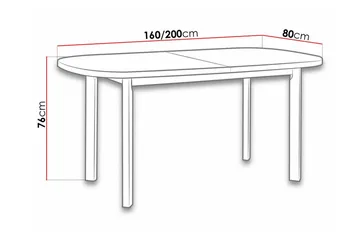 Patrickswell Utdragbart Ovalt Matbord 160 cm i Trä - Vit - Möbler - Bord & matgrupper - Matbord & köksbord