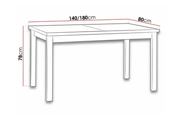 Patrickswell Utdragbart Rektangulärt Matbord 140 cm i Ek - Svart - Möbler - Bord & matgrupper - Matbord & köksbord