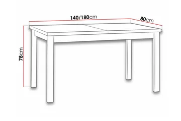 Patrickswell Utdragbart Rektangulärt Matbord 140 cm i Ek - Svart - Möbler - Bord & matgrupper - Matbord & köksbord