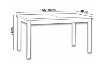 Patrickswell Utdragbart Rektangulärt Matbord 140 cm i Ek - Vit - Möbler - Bord & matgrupper - Matbord & köksbord