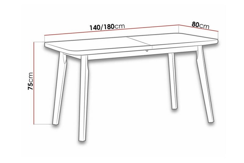 Patrickswell Utdragbart Rektangulärt Matbord 140 cm i Trä - Vit - Möbler - Bord & matgrupper - Matbord & köksbord