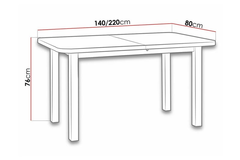 Patrickswell Utdragbart Rektangulärt Matbord 140 cm i Trä - Vit - Möbler - Bord & matgrupper - Matbord & köksbord