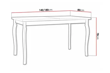 Patrickswell Utdragbart Rektangulärt Matbord 140 cm i Trä - Vit - Möbler - Bord & matgrupper - Matbord & köksbord