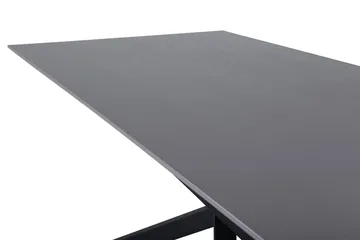Piazza Rektangulärt Matbord 190 cm i Trä med Valnöts- och Metallutseende - Svart - Möbler - Bord & matgrupper - Matbord & köksbord