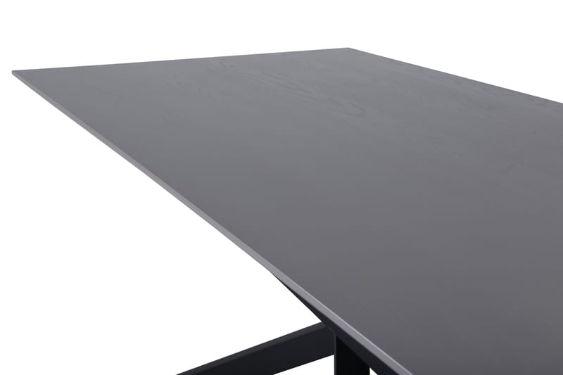 Piazza Rektangulärt Matbord 190 cm i Trä med Valnöts- och Metallutseende - Svart - Möbler - Bord & matgrupper - Matbord & köksbord