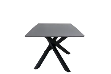 Piazza Rektangulärt Matbord 190 cm i Trä med Valnöts- och Metallutseende - Svart - Möbler - Bord & matgrupper - Matbord & köksbord
