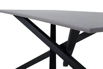 Piazza Rektangulärt Matbord 190 cm i Trä med Valnöts- och Metallutseende - Svart - Möbler - Bord & matgrupper - Matbord & köksbord
