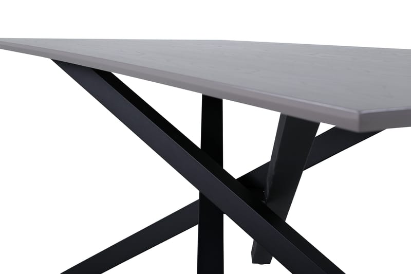 Piazza Rektangulärt Matbord 190 cm i Trä med Valnöts- och Metallutseende - Svart - Möbler - Bord & matgrupper - Matbord & köksbord