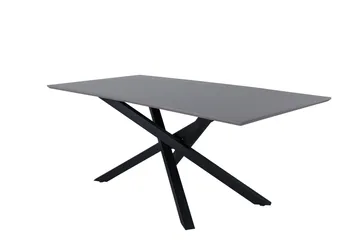 Piazza Rektangulärt Matbord 190 cm i Trä med Valnöts- och Metallutseende - Svart - Möbler - Bord & matgrupper - Matbord & köksbord