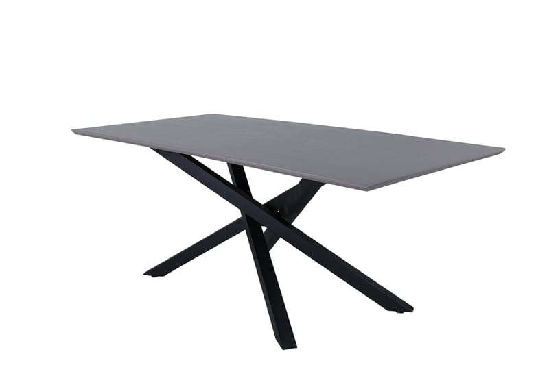 Piazza Rektangulärt Matbord 190 cm i Trä med Valnöts- och Metallutseende - Svart - Möbler - Bord & matgrupper - Matbord & köksbord