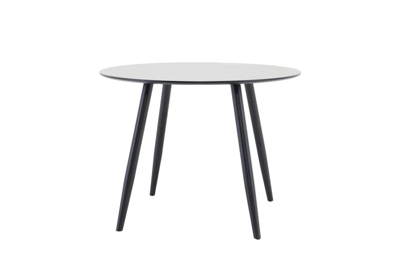 Plaza Litet Runt Matbord 100 cm i Målad MDF, Svart