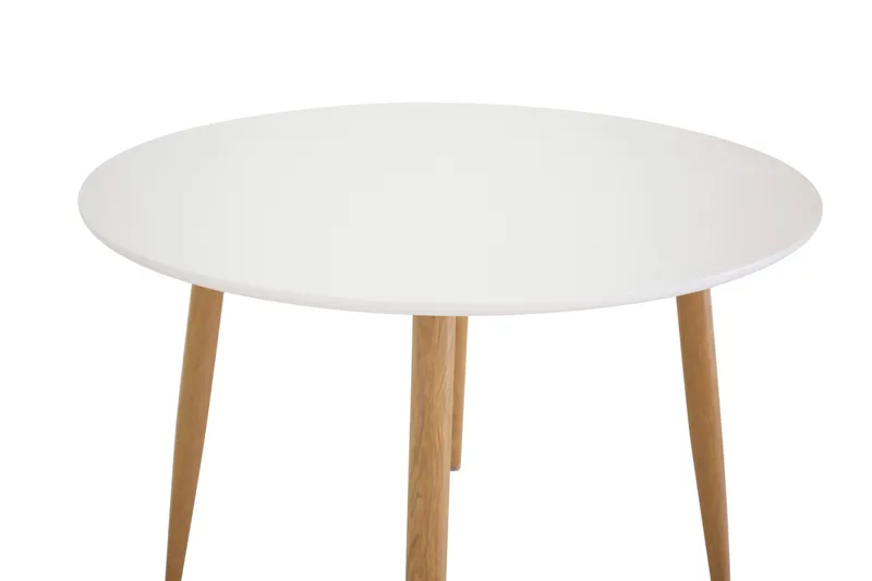 Plaza Litet Runt Matbord 100 cm i Målad MDF - Vit - Möbler - Bord & matgrupper - Matbord & köksbord