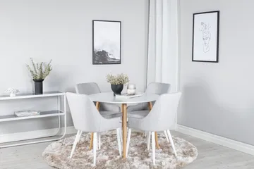 Plaza Litet Runt Matbord 100 cm i Målad MDF - Vit - Möbler - Bord & matgrupper - Matbord & köksbord
