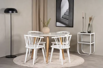 Plaza Litet Runt Matbord 100 cm i Målad MDF - Vit - Möbler - Bord & matgrupper - Matbord & köksbord