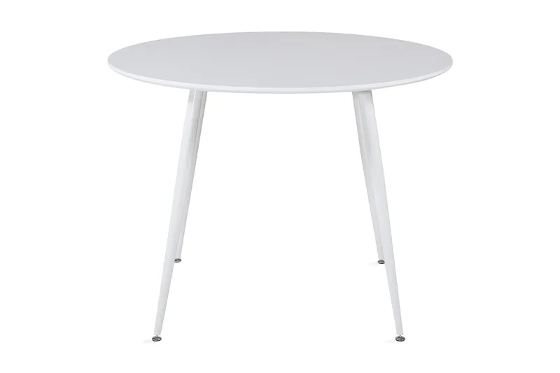 Plaza Litet Runt Matbord 100 cm i Målat Trä, Vit
