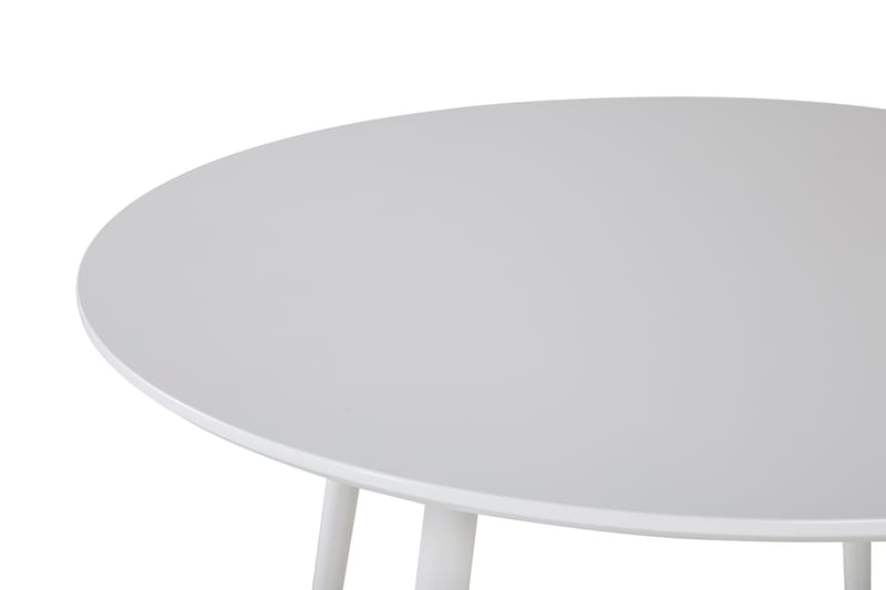 Plaza Litet Runt Matbord 100 cm i Målat Trä - Vit - Möbler - Bord & matgrupper - Matbord & köksbord