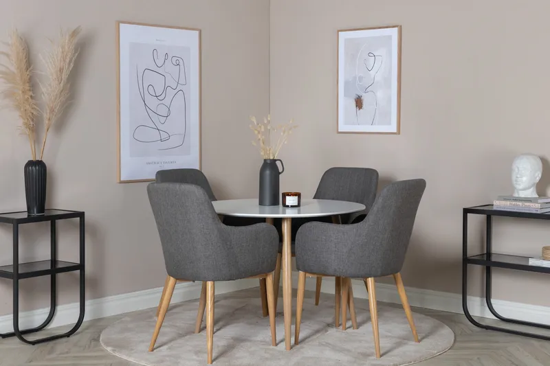 Plaza Matbord 100 cm - Vit - Möbler - Bord & matgrupper - Matbord & köksbord