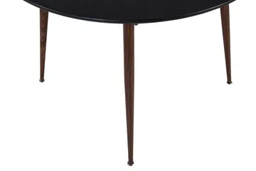 Plaza Runt Matbord 100 cm med Valnötsutseende - Brun|Svart - Möbler - Bord & matgrupper - Matbord & köksbord