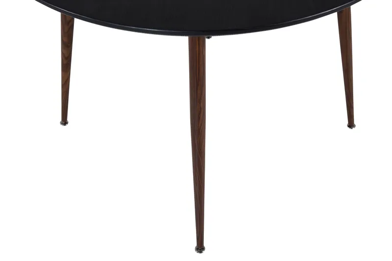 Plaza Runt Matbord 100 cm med Valnötsutseende - Brun|Svart - Möbler - Bord & matgrupper - Matbord & köksbord