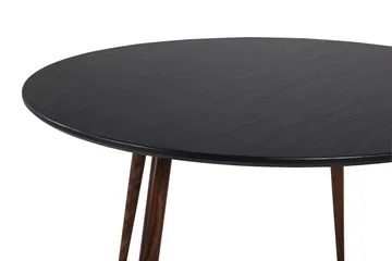 Plaza Runt Matbord 100 cm med Valnötsutseende - Brun|Svart - Möbler - Bord & matgrupper - Matbord & köksbord