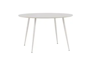 Plaza Runt Matbord 120 cm med Metallutseende - Beige - Möbler - Bord & matgrupper - Matbord & köksbord
