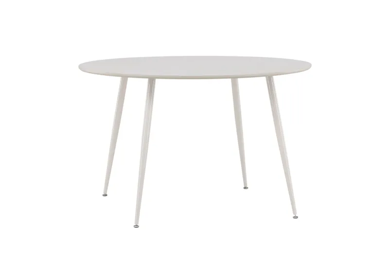 Plaza Runt Matbord 120 cm med Metallutseende - Beige - Möbler - Bord & matgrupper - Matbord & köksbord
