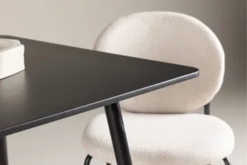 Polar Litet Kvadratiskt Matbord 75 cm i Trä med Metallutseende - Svart - Möbler - Bord & matgrupper - Matbord & köksbord
