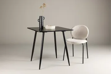 Polar Litet Kvadratiskt Matbord 75 cm i Trä med Metallutseende - Svart - Möbler - Bord & matgrupper - Matbord & köksbord