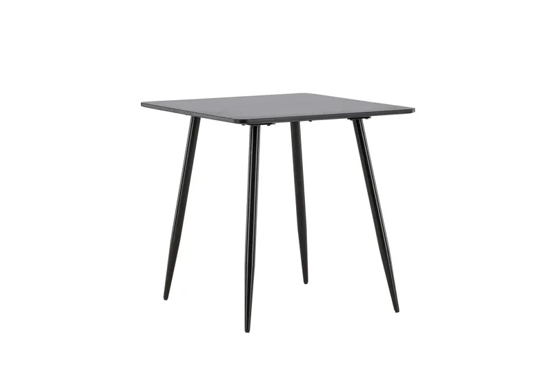 Polar Litet Kvadratiskt Matbord 75 cm i Trä med Metallutseende - Svart - Möbler - Bord & matgrupper - Matbord & köksbord