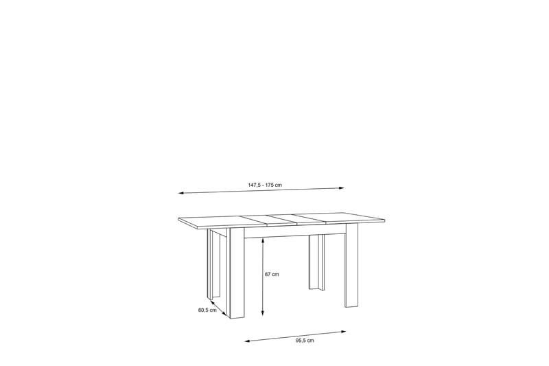 Polykastro Förlängningsbart Matbord 120 cm - Brun - Matbord & köksbord