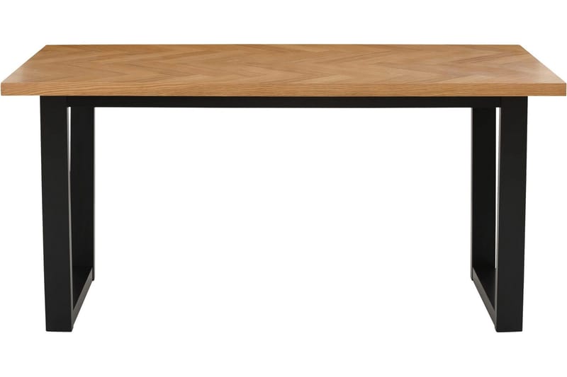 Pozzo Rektangulärt Matbord 140 cm i Trä med Metallben - Brun|Svart - Möbler - Bord & matgrupper - Matbord & köksbord