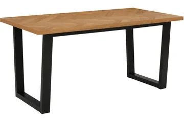 Pozzo Rektangulärt Matbord 140 cm i Trä med Metallben - Brun|Svart - Möbler - Bord & matgrupper - Matbord & köksbord