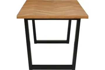 Pozzo Rektangulärt Matbord 140 cm i Trä med Metallben - Brun|Svart - Möbler - Bord & matgrupper - Matbord & köksbord