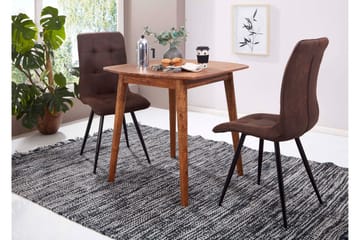 Raengel Kvadratiskt Matbord 80 cm i Trä med Valnötsutseende - Brun - Möbler - Bord & matgrupper - Matbord & köksbord