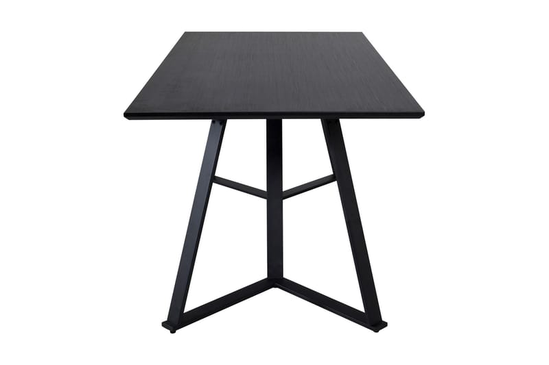 Rajadell Rektangulärt Matbord 180 cm med Mörkt Trä- och Metallutseende - Svart - Möbler - Bord & matgrupper - Matbord & köksbord