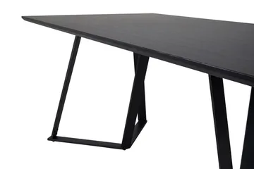 Rajadell Rektangulärt Matbord 180 cm med Mörkt Trä- och Metallutseende - Svart - Möbler - Bord & matgrupper - Matbord & köksbord