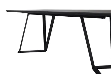 Rajadell Rektangulärt Matbord 180 cm med Mörkt Trä- och Metallutseende - Svart - Möbler - Bord & matgrupper - Matbord & köksbord