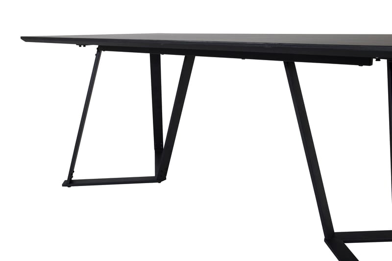 Rajadell Rektangulärt Matbord 180 cm med Mörkt Trä- och Metallutseende - Svart - Möbler - Bord & matgrupper - Matbord & köksbord
