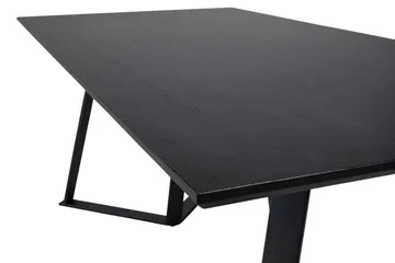 Rajadell Rektangulärt Matbord 180 cm med Mörkt Trä- och Metallutseende - Svart - Möbler - Bord & matgrupper - Matbord & köksbord