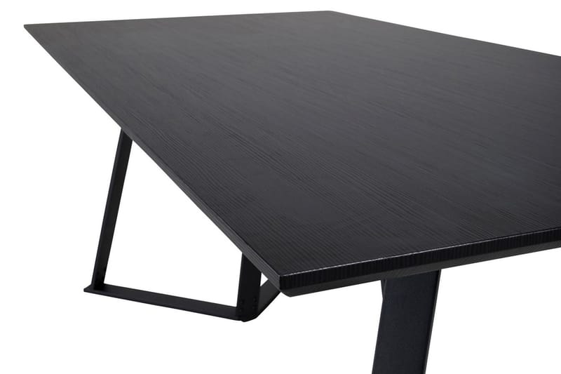 Rajadell Rektangulärt Matbord 180 cm med Mörkt Trä- och Metallutseende - Svart - Möbler - Bord & matgrupper - Matbord & köksbord
