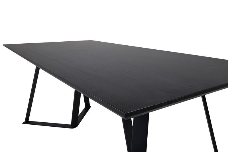 Rajadell Rektangulärt Matbord 180 cm med Mörkt Trä- och Metallutseende - Svart - Möbler - Bord & matgrupper - Matbord & köksbord