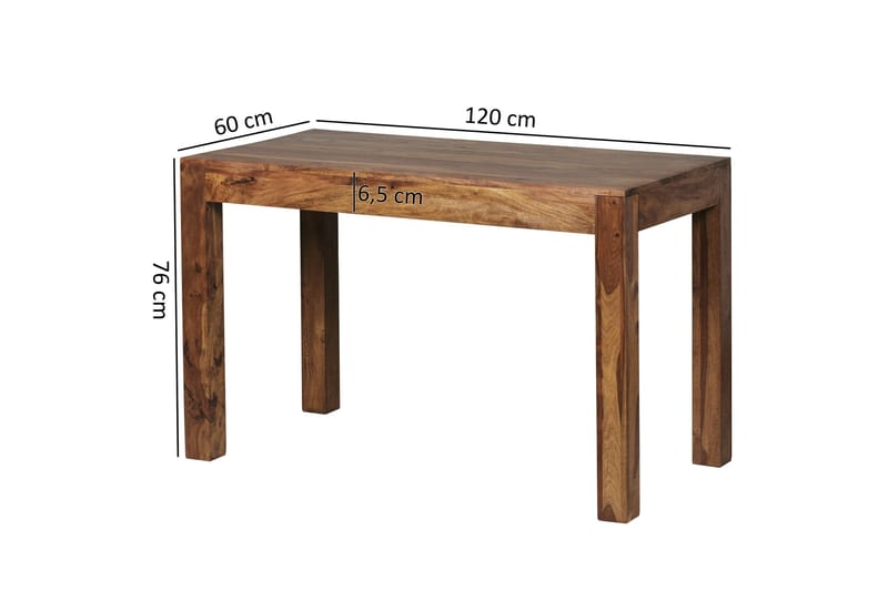Ranveer Rektangulärt Matbord 120 cm i Trä med Valnötsutseende - Brun - Möbler - Bord & matgrupper - Matbord & köksbord