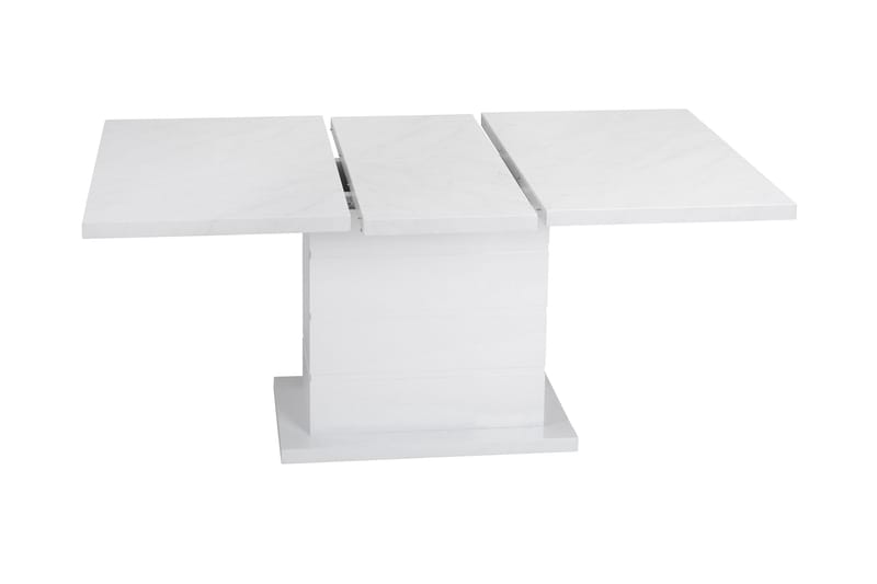Ratliff Matbord 120 cm Förlängningsbart - Marmor/Vit - Matbord & köksbord