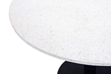Razzia Runt Matbord 106 cm med Marmorskiva, Terrazzo- och Metallutseende - Vit|Svart - Möbler - Bord & matgrupper - Matbord & köksbord